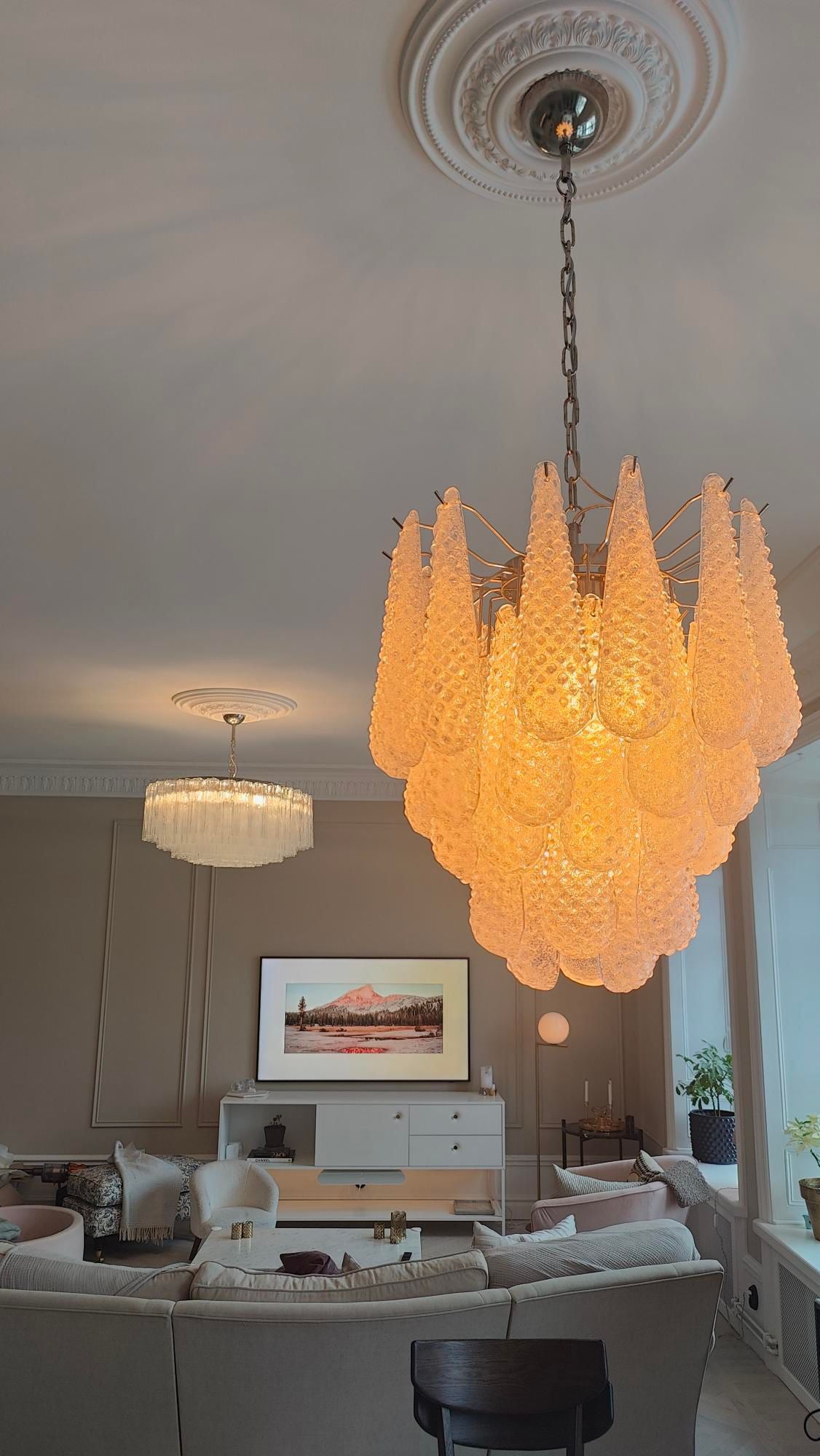 Murano chandelier Campelli Ø47 - 41 glass