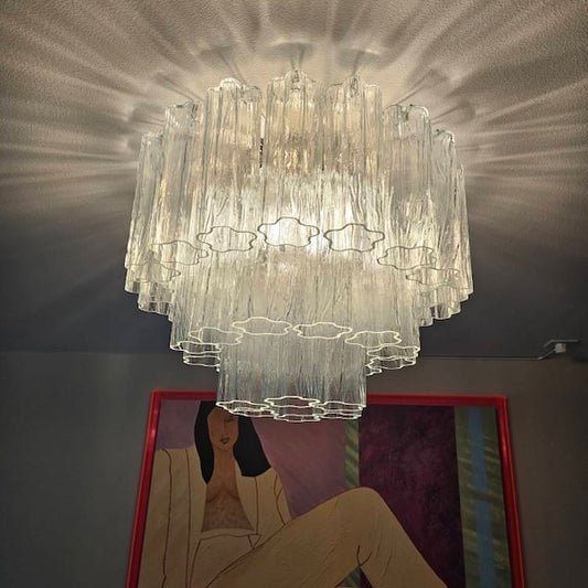 Murano chandelier Tubular Ø50 - 36 glass