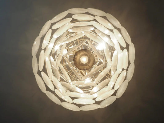 Murano Chandelier Iris Alabaster Ø75 – 87 glasses