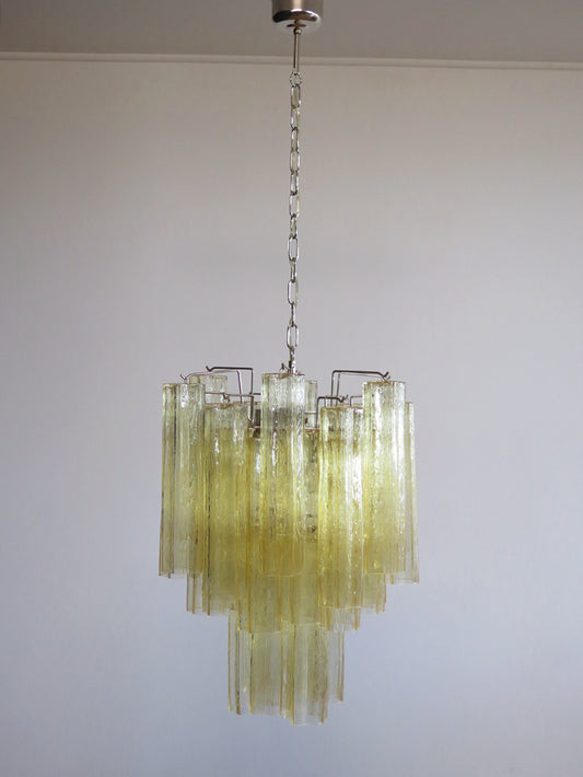 Murano Tubular Chandelier Ø45 – 30 Honey Glass Elements