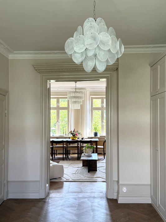 Murano chandelier Iris Ø70 - 57 iridescent glasses