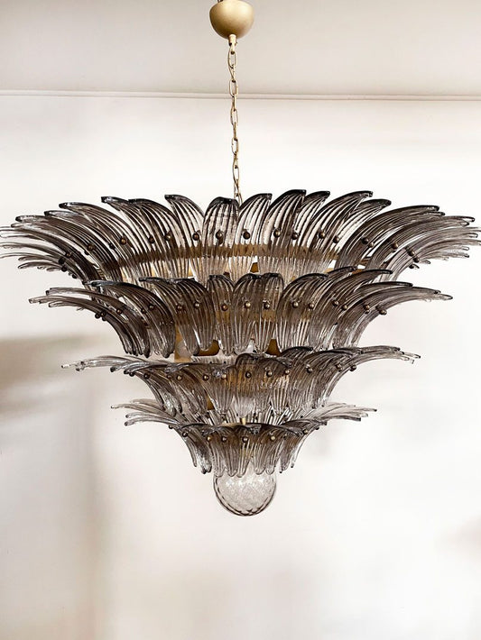 Murano ceiling chandelier Gatsby Ø115 - 163 smoke colored glass