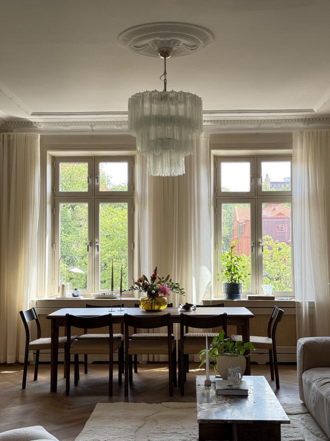 Murano chandelier Tubular Ø60 - 52 glass