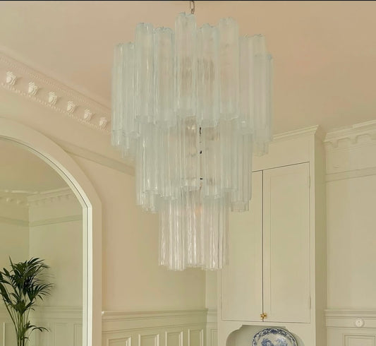 Murano ceiling chandelier Tubular Ø66 - 48 glass