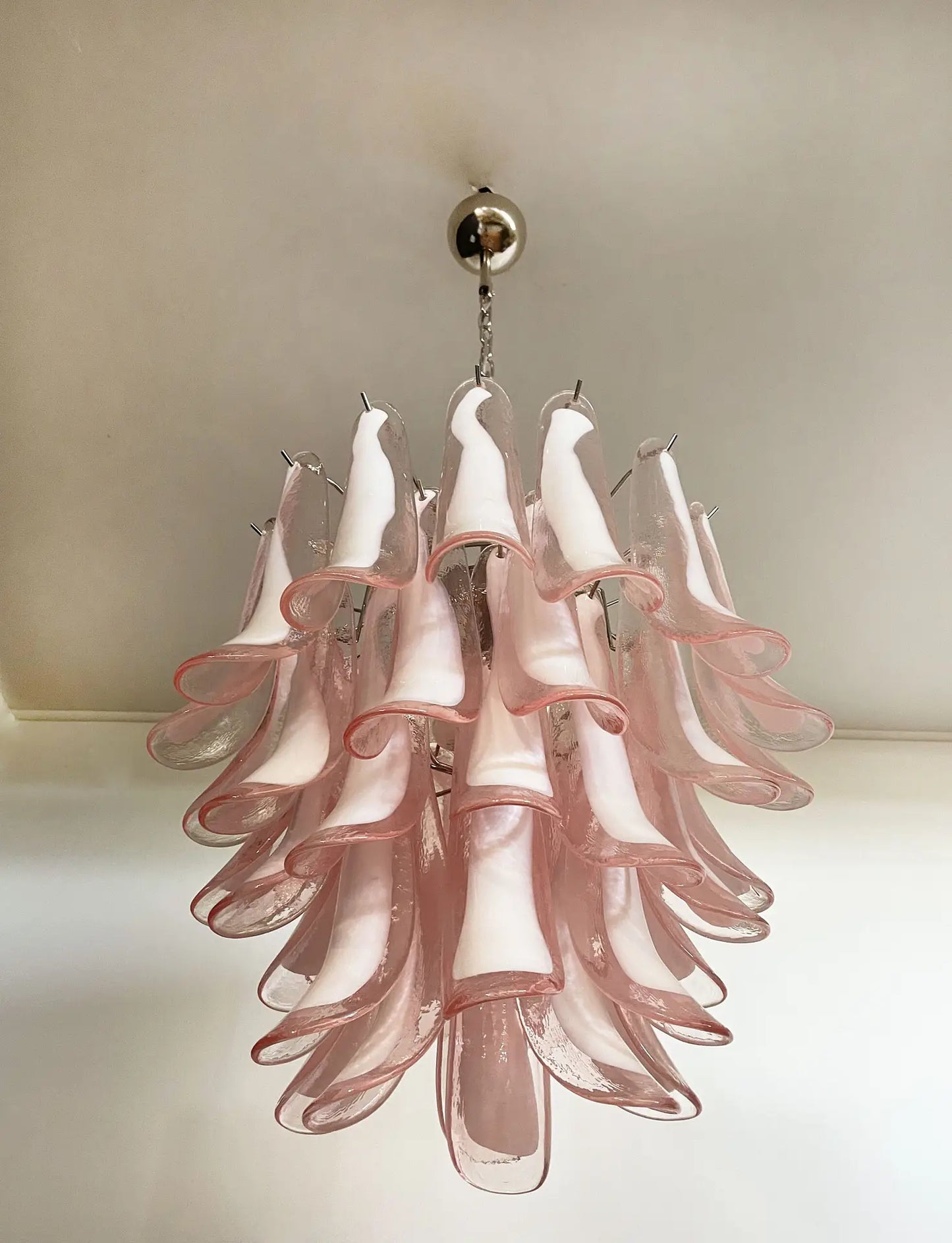 Murano chandelier Mazzega Ø58 - 41 glass in amber color