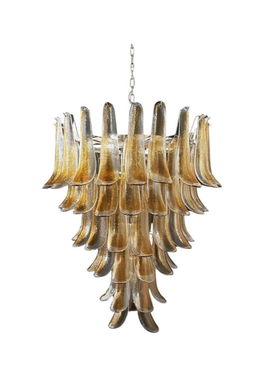 Murano chandelier Mazzega Ø80 - 75 amber