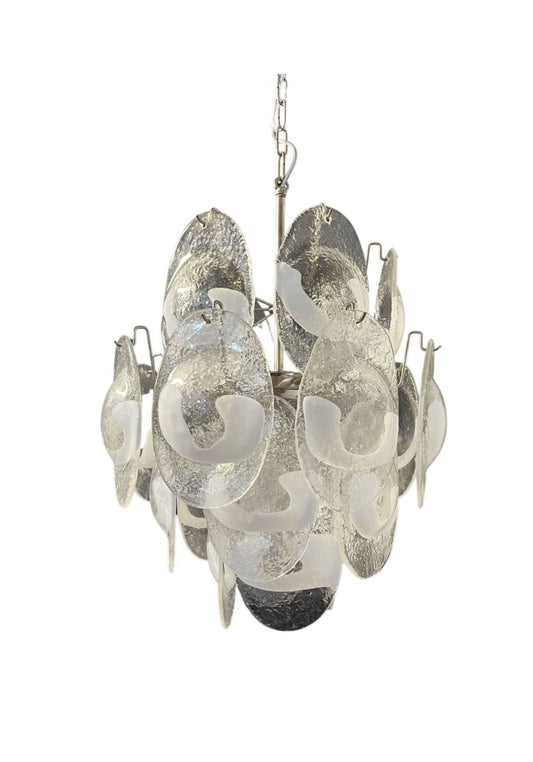 Murano chandelier Lattimo Mazzega Ø48 - 23 glasses