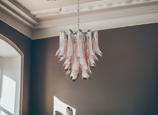 Murano chandelier Mazzega Ø58 - 41 glass in amber color