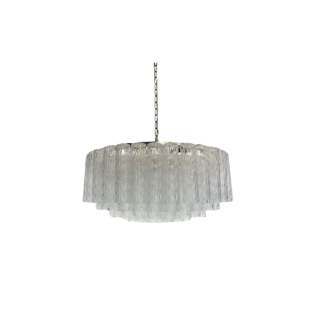 Murano chandelier Tubular Cebbo Ø82 - 101 clear glass
