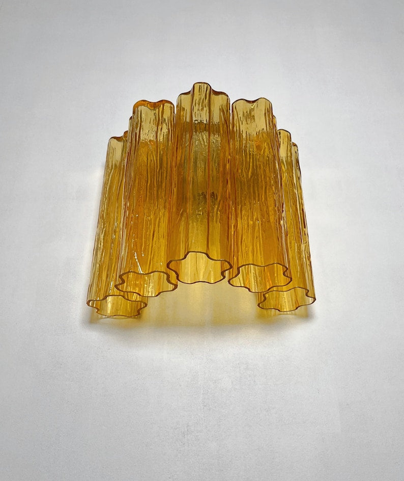 Murano vägglampa Tubular Honey