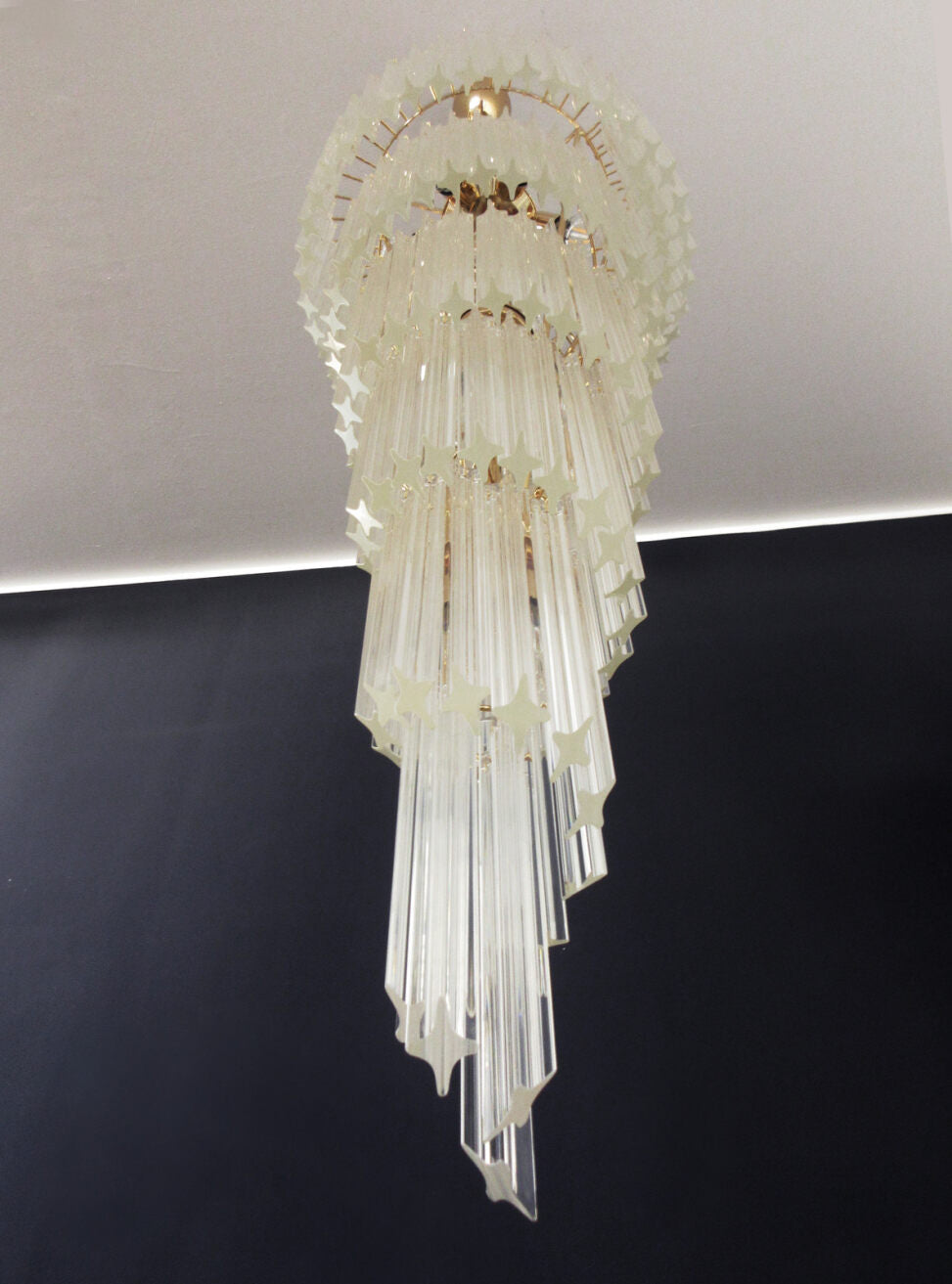 Murano chandelier Quadriedri Spiral Ø55 - 166 glass
