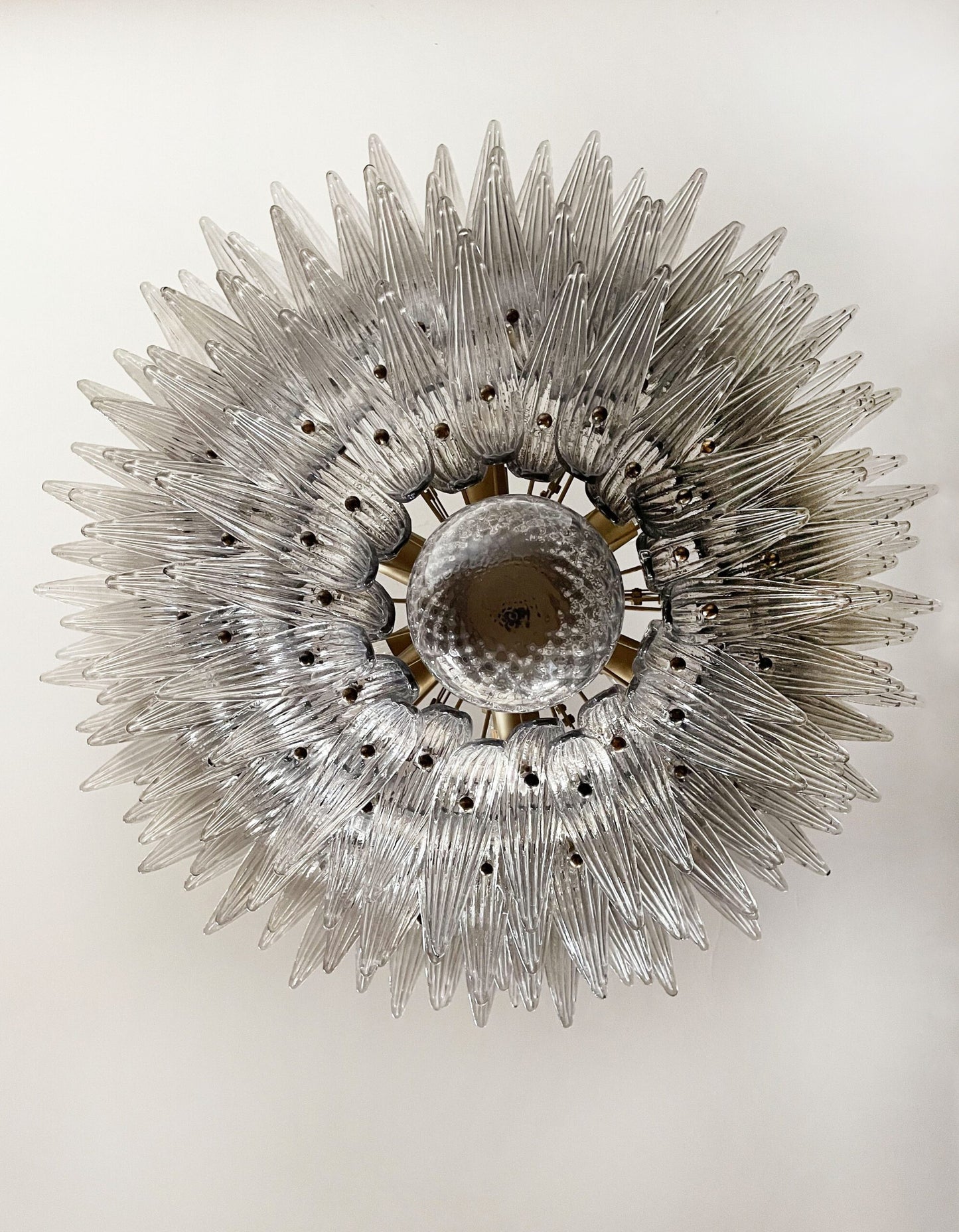 Murano ceiling chandelier Gatsby Ø115 - 163 smoke colored glass