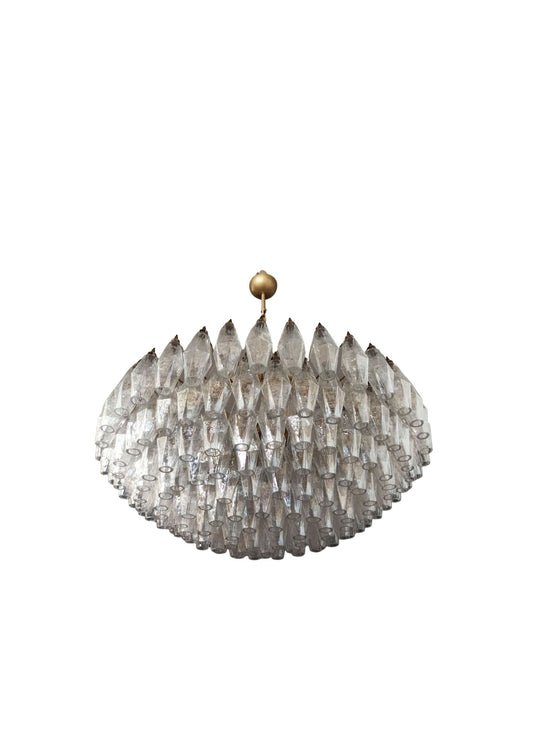 Murano ceiling chandelier Poliedri Ø90 - 185 mother-of-pearl glass