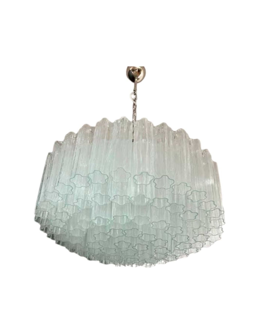 Murano chandelier Tubular Ø82 - 101 clear glass