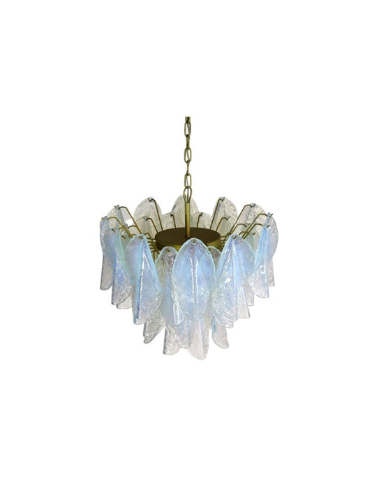 Murano ceiling chandelier Rondini Ø60 - 38 opal glass