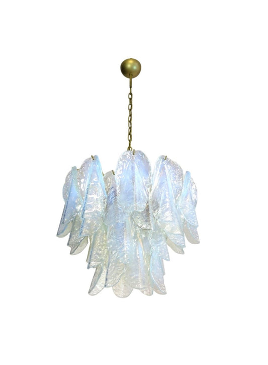 Murano Rondini Chandelier Ø60 – 38 Opal Glass Elements