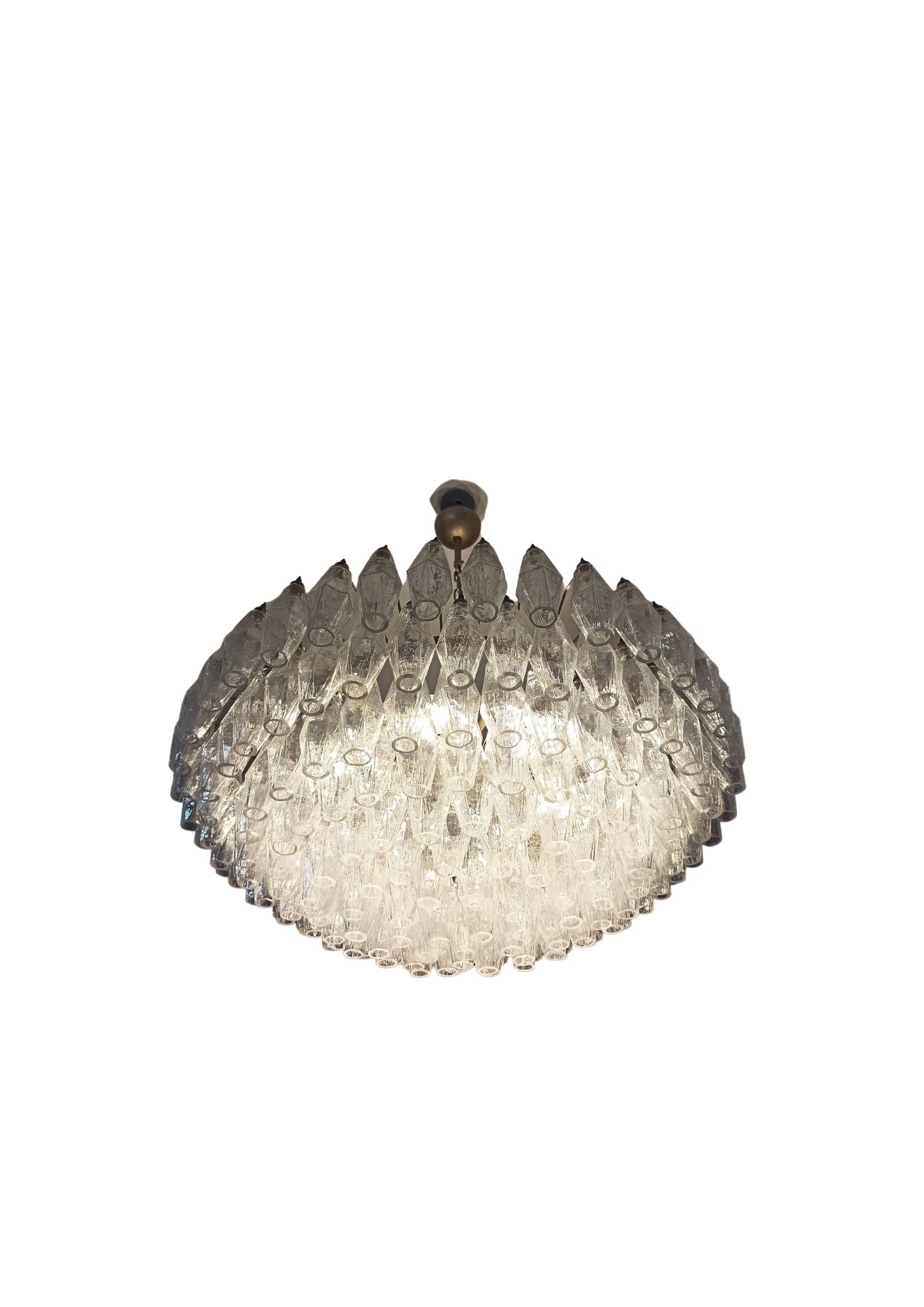 Murano ceiling chandelier Poliedri Ø90 - 185 mother-of-pearl glass
