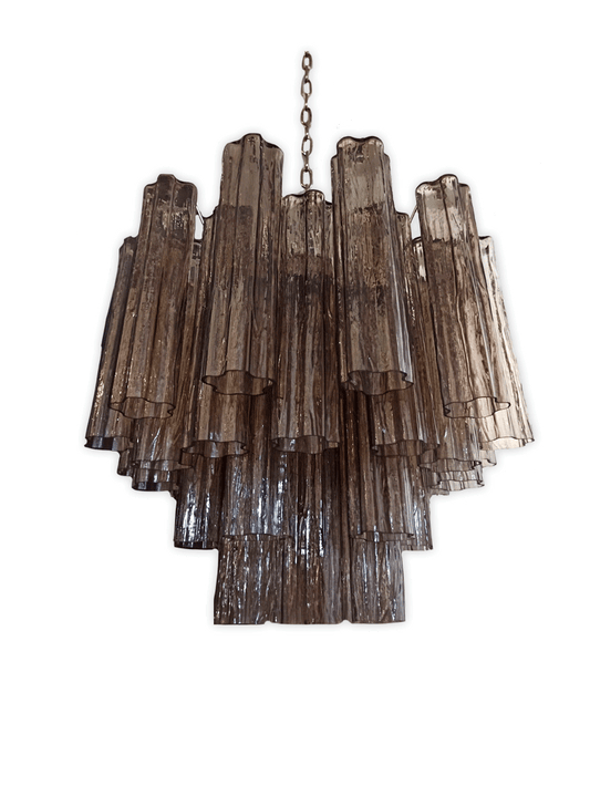 Murano Tubular Chandelier Ø58 – 36 Smoke Glass Elements