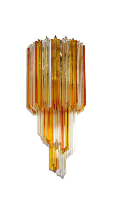 Wall lamp Prisma Spiral Amber