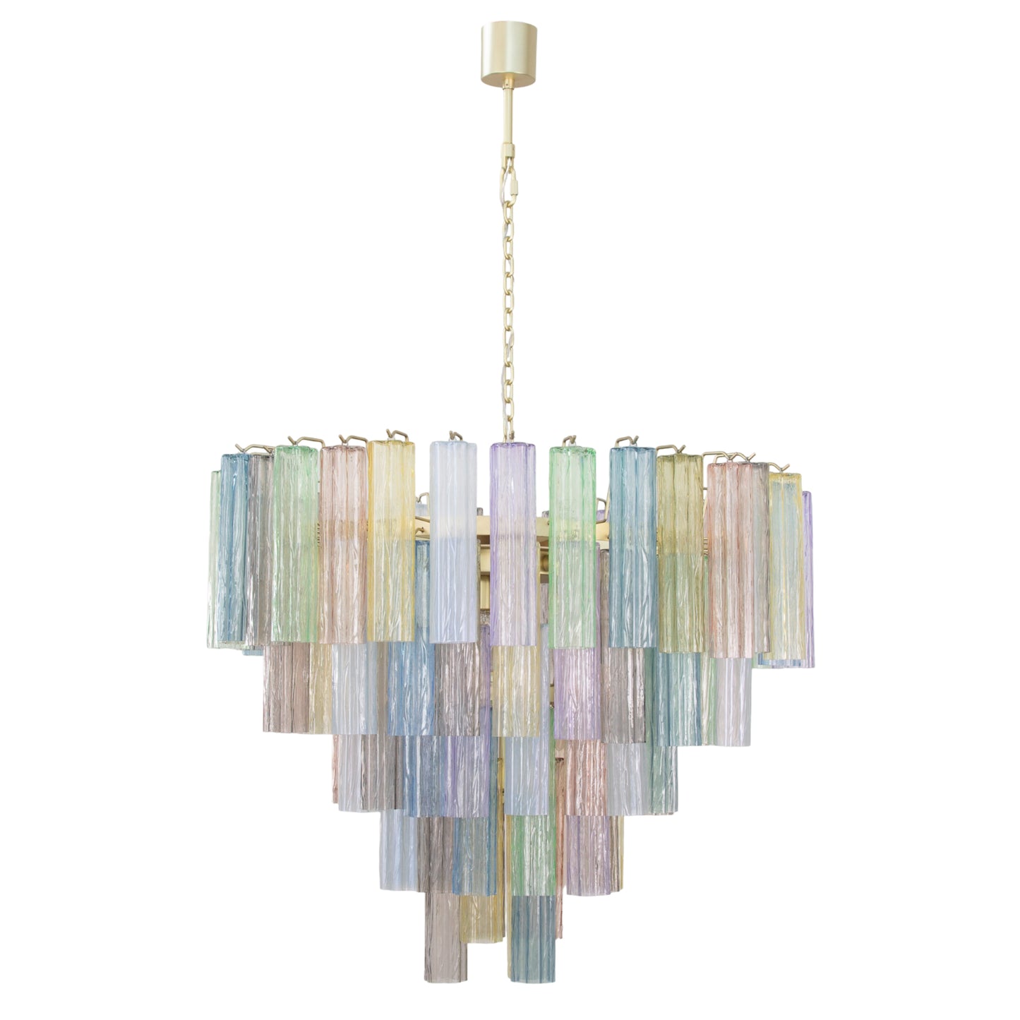 Italian chandelier Tronchi Ø105 - 94 multicolored glasses