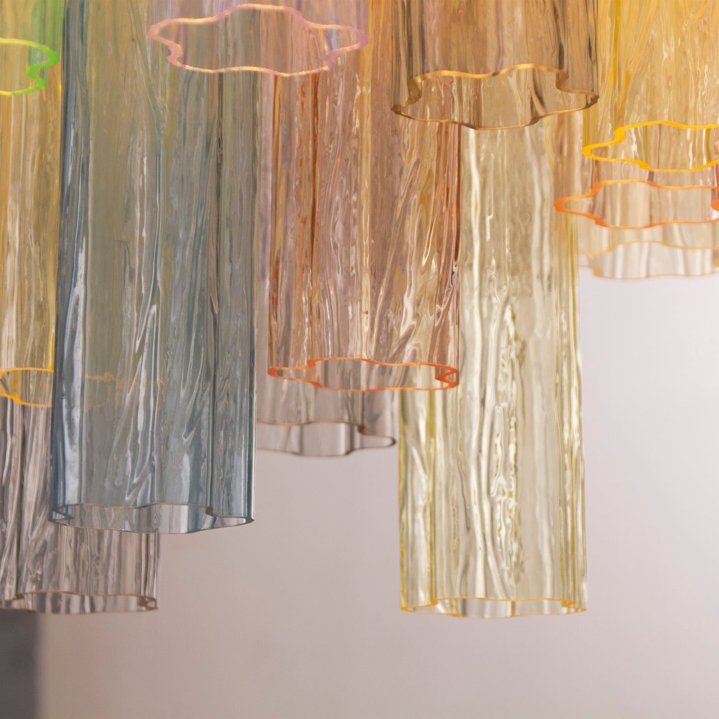 Italian chandelier Tronchi Ø105 - 94 multicolored glasses