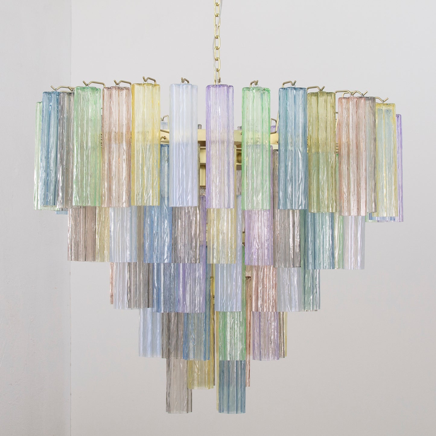 Italian chandelier Tronchi Ø105 - 94 multicolored glasses