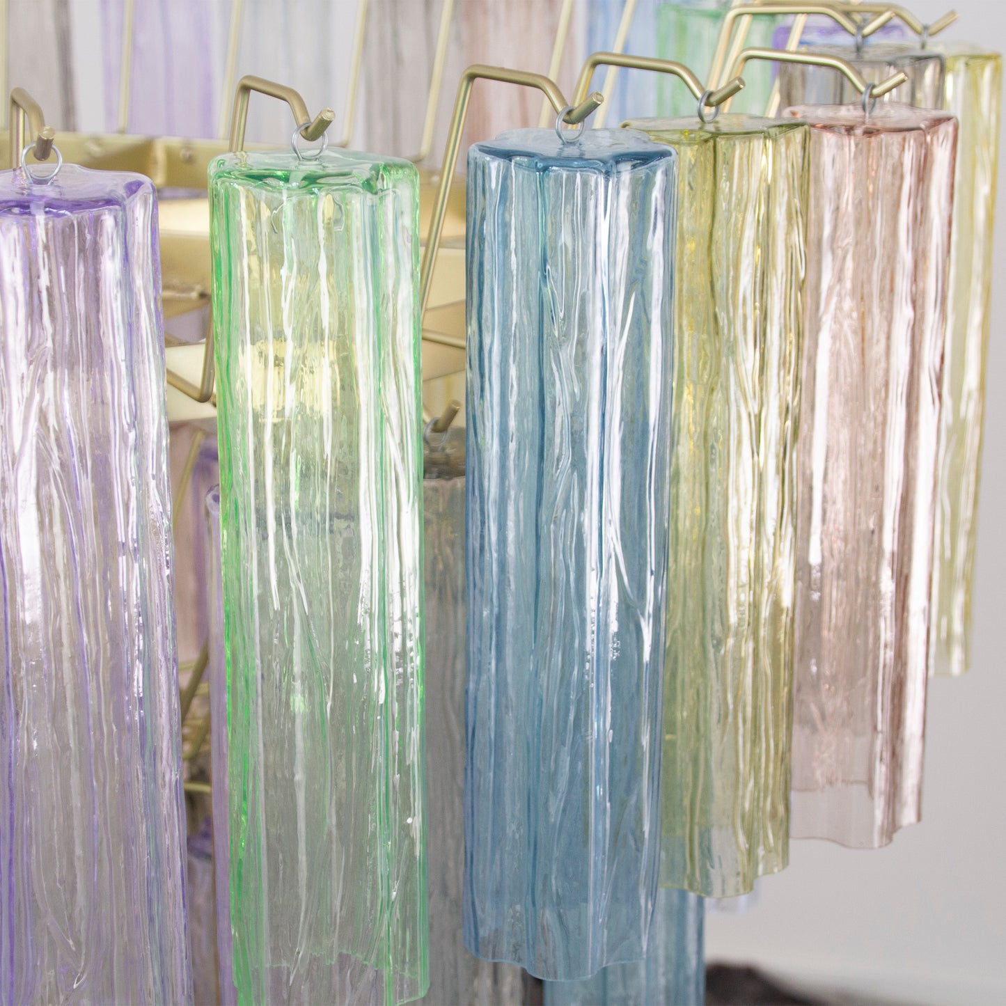 Italian chandelier Tronchi Ø105 - 94 multicolored glasses