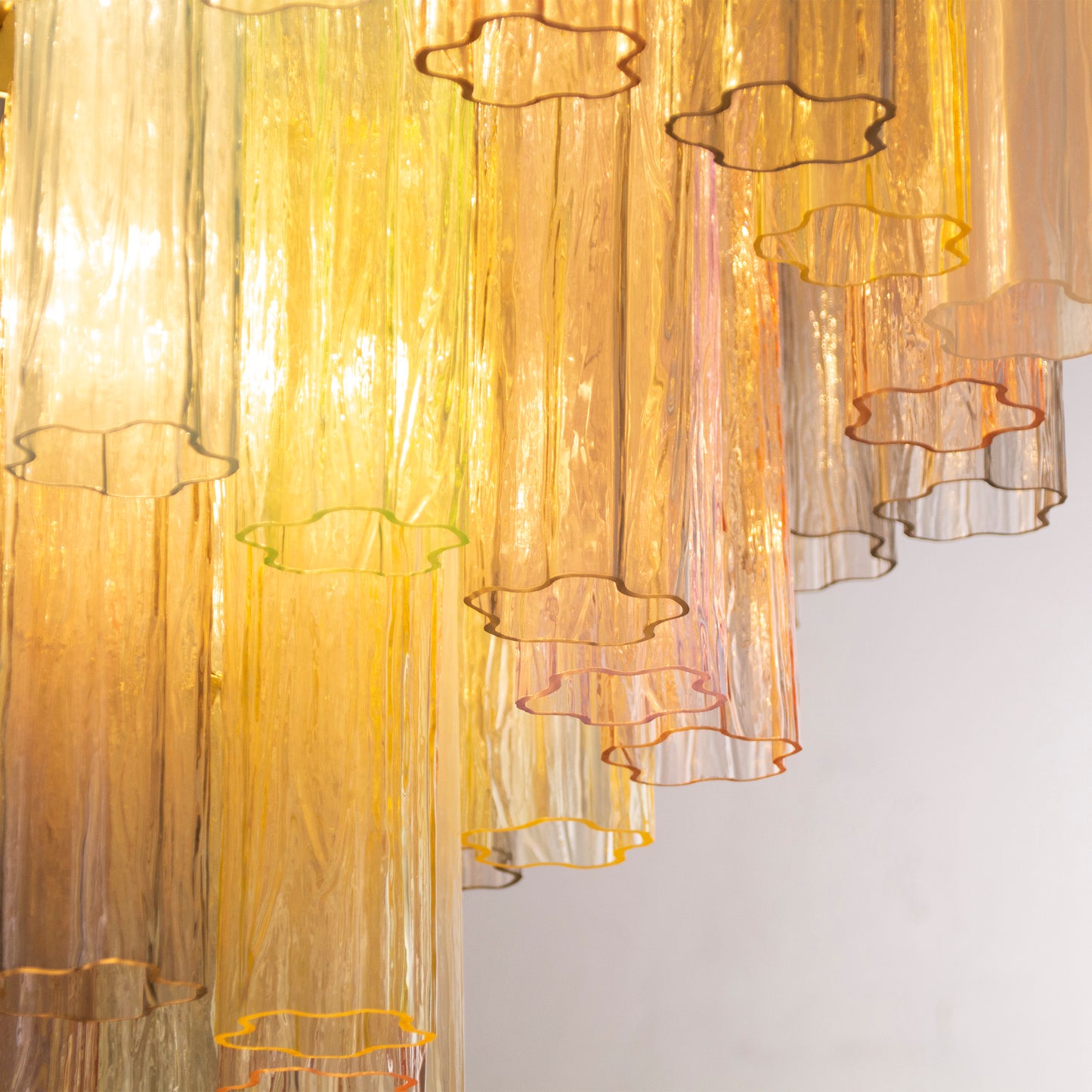 Italian chandelier Tronchi Ø105 - 94 multicolored glasses