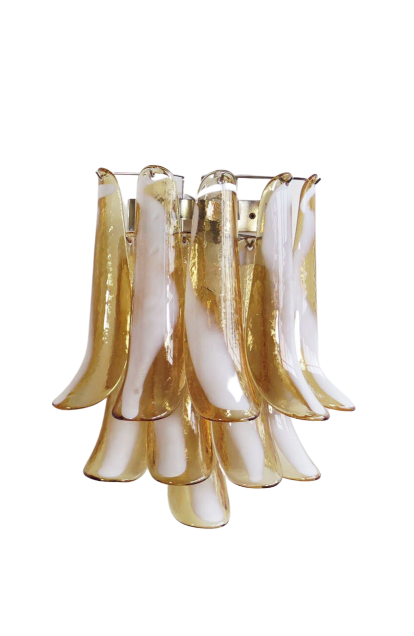 Murano wall lamp Calli Amber