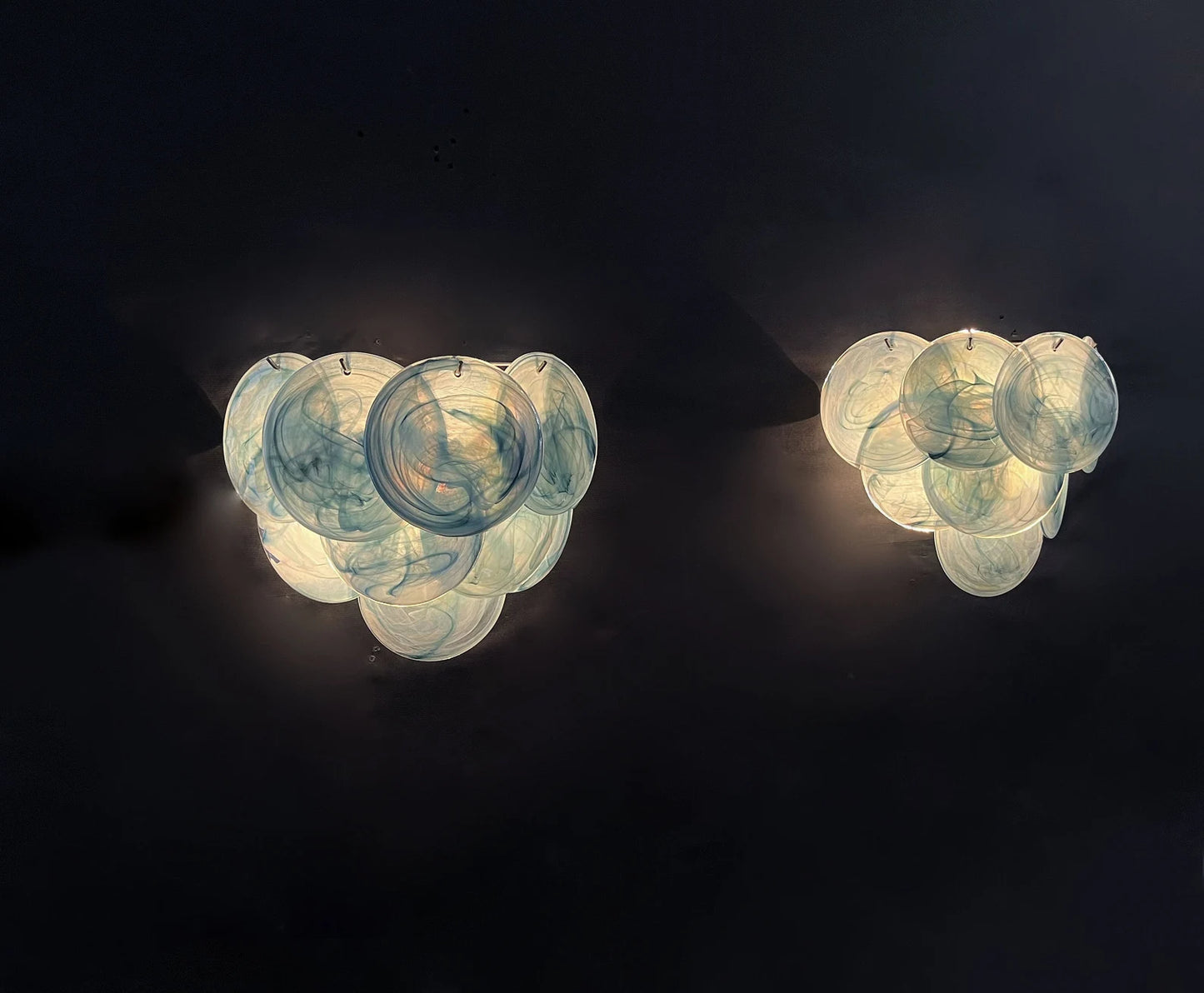 Murano wall lamp Iris Blue
