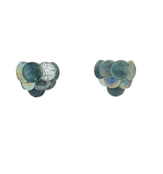 Murano wall lamp Iris Blue