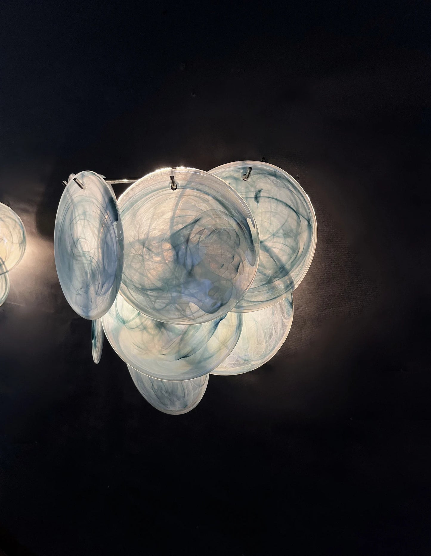 Murano wall lamp Iris Blue