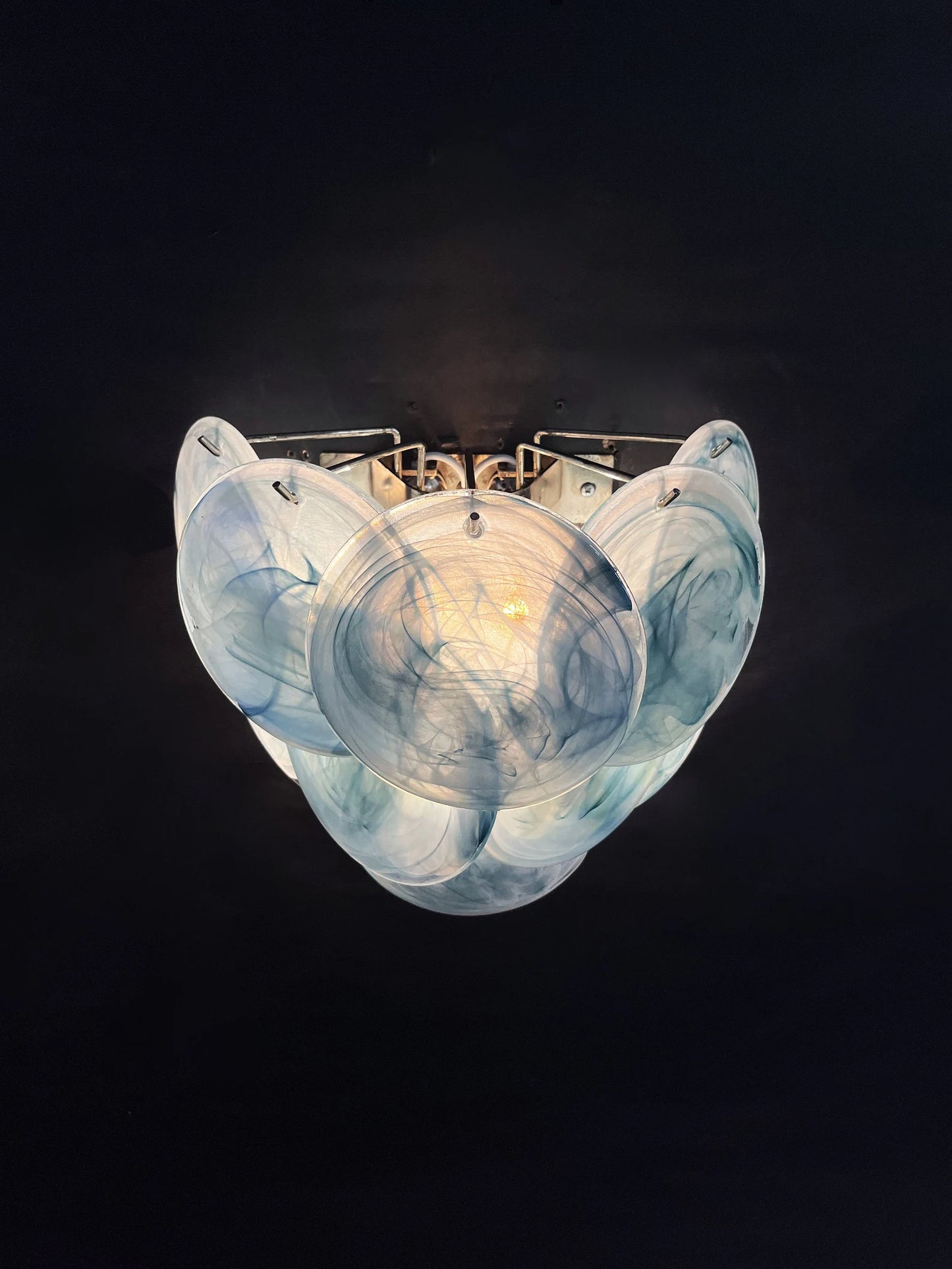 Murano wall lamp Iris Blue