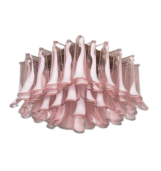 Murano plafond Mazzega Ø80 - 63 pink glass