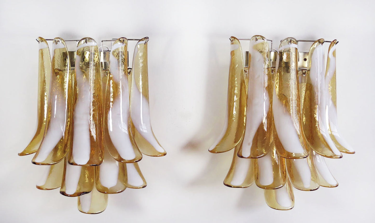 Murano wall lamp Calli Amber