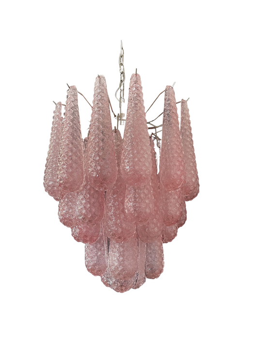 Murano chandelier Campelli Ø47 - 41 pink glass