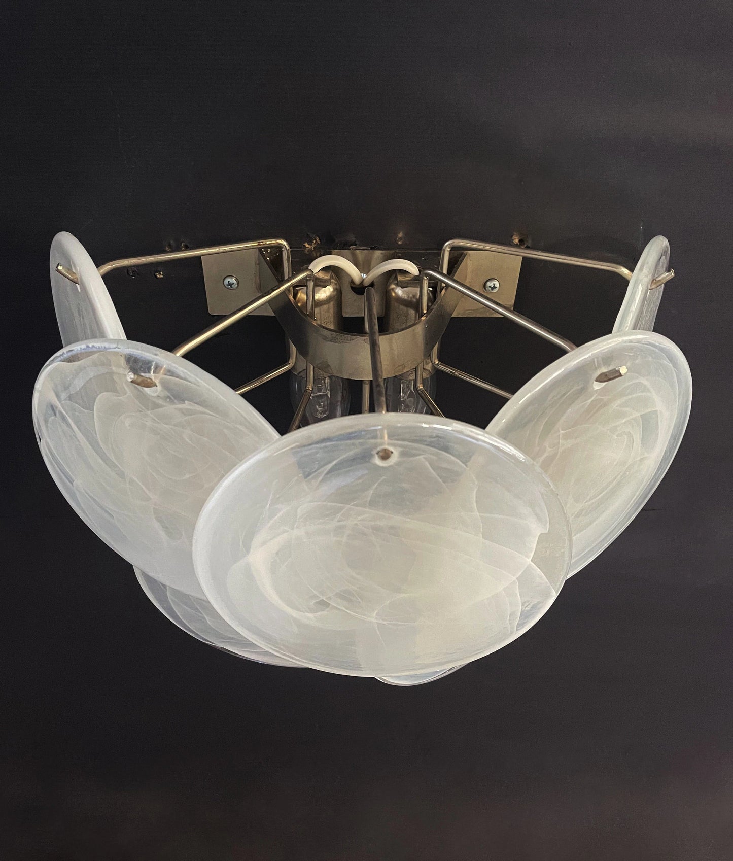 Murano wall lamp Iris White