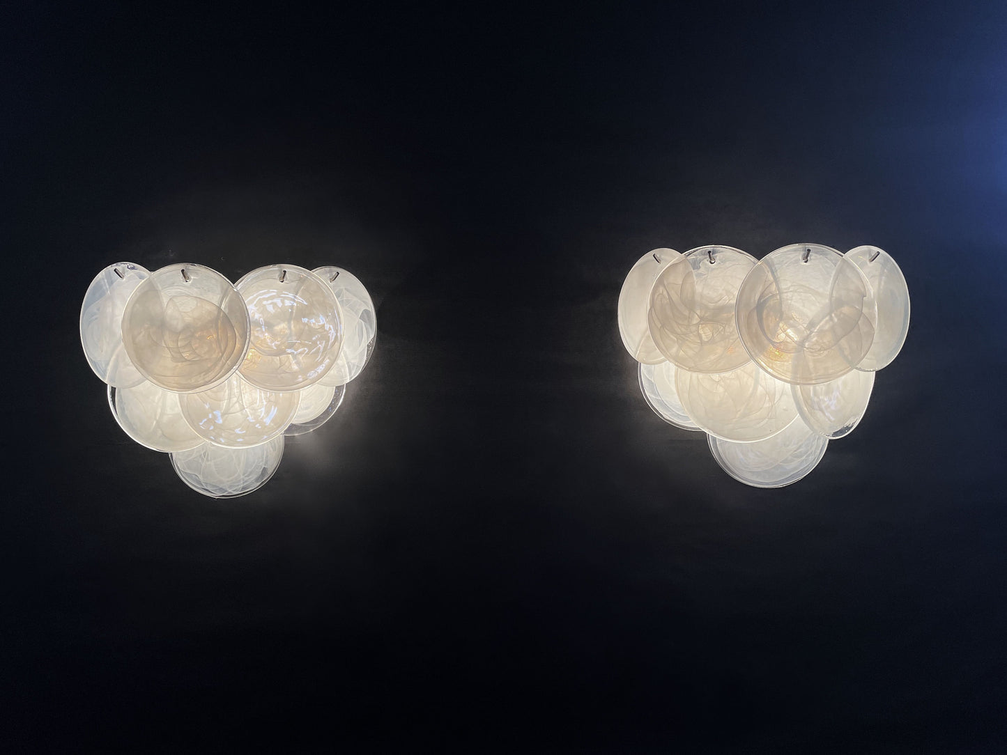 Murano wall lamp Iris White