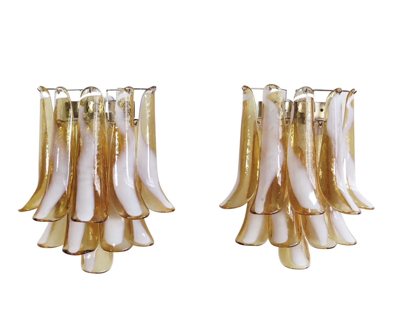 Murano wall lamp Calli Amber