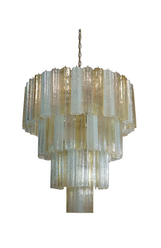 Murano chandelier Tubular Ø85 - 78 mixed glasses
