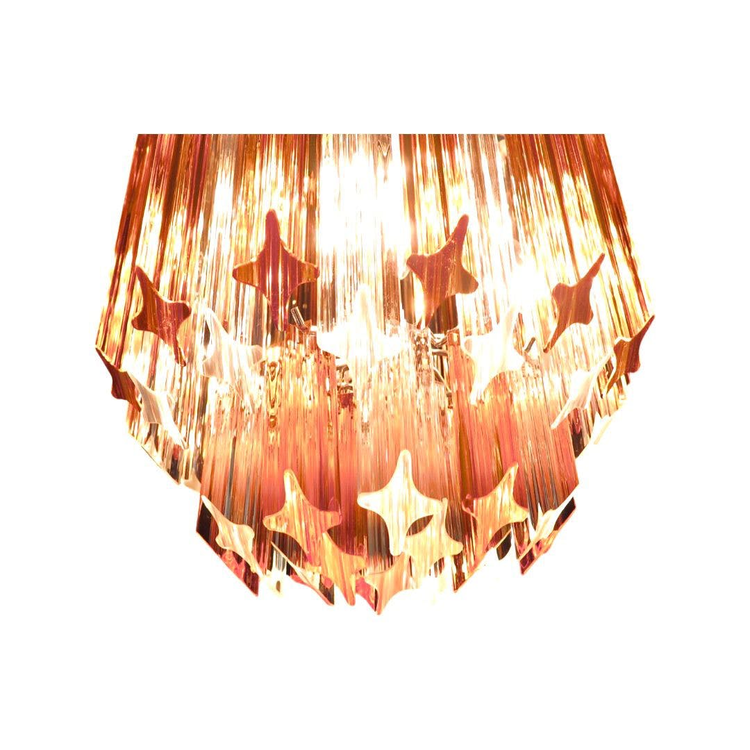 Murano ceiling chandelier Quadriedri Ø32 - 47 glass