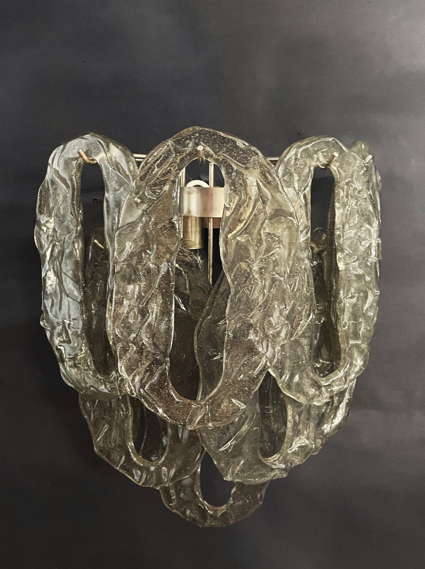 Murano wall lamp Pulegosi Antique green