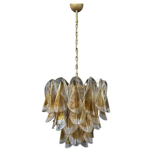 Murano Rondini Chandelier Ø55 – 41 Amber Glass Elements
