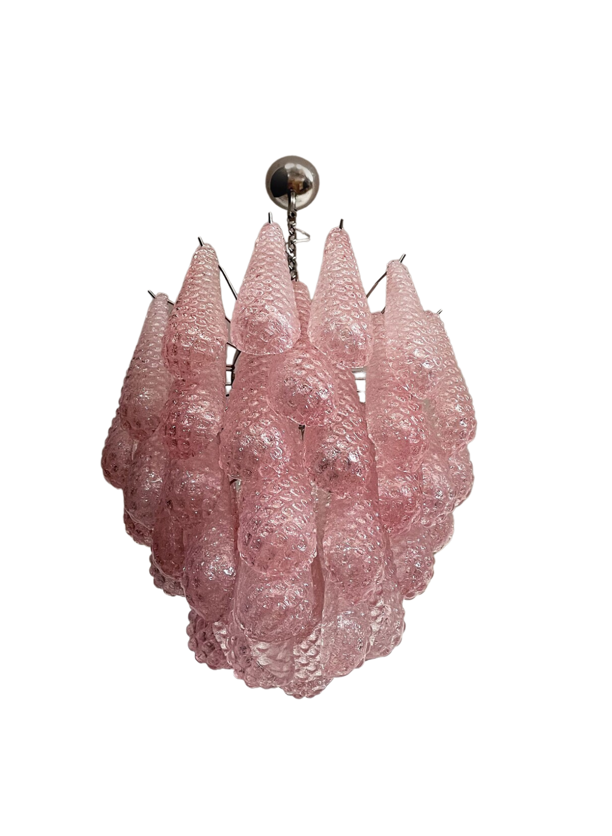 Murano chandelier Campelli Ø47 - 41 pink glass