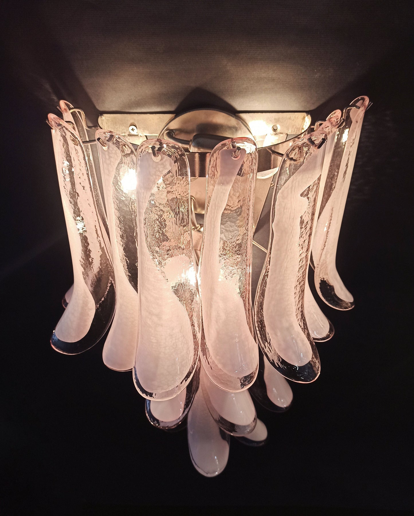 Murano wall lamp Calli Rosa XL
