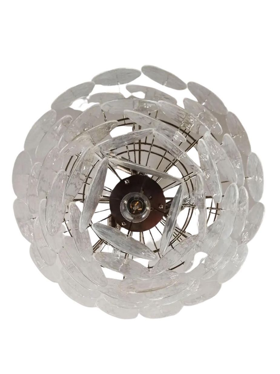 Murano chandelier Iris Ø70 - 57 iridescent glasses