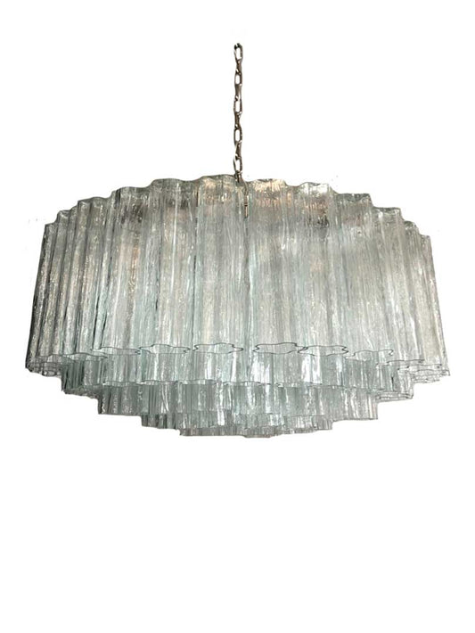 Murano chandelier Tubular Ø82 - 101 clear glass