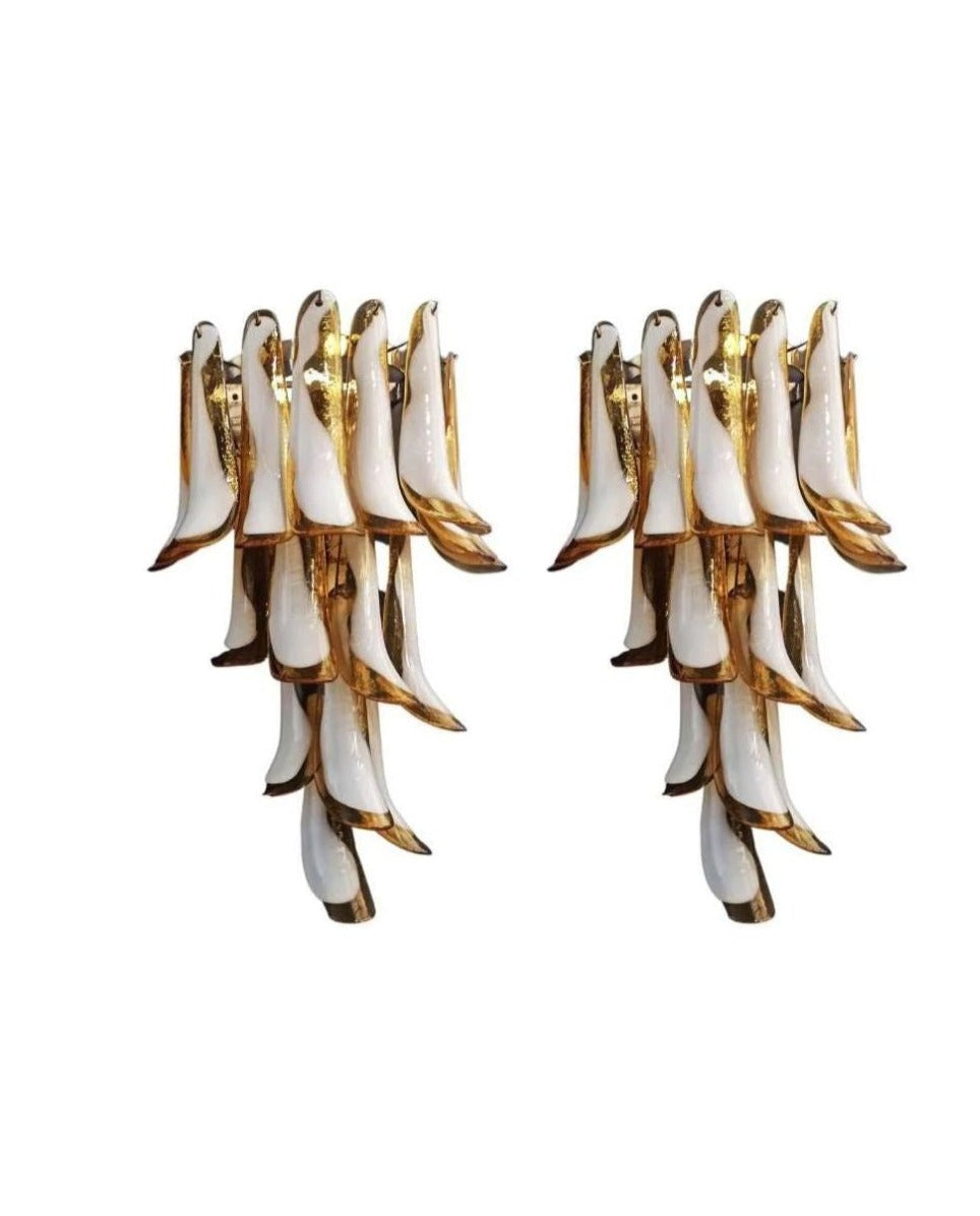 Murano wall lamp Calli Amber XL
