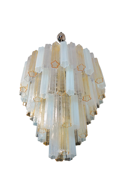 Murano chandelier Tubular Ø85 - 78 mixed glasses