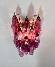 Murano vägglampa Poliedri - Ametist